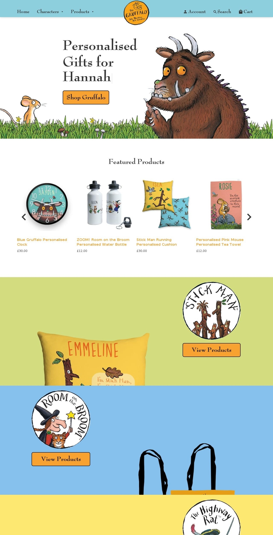 gruffaloshop.com shopify website screenshot