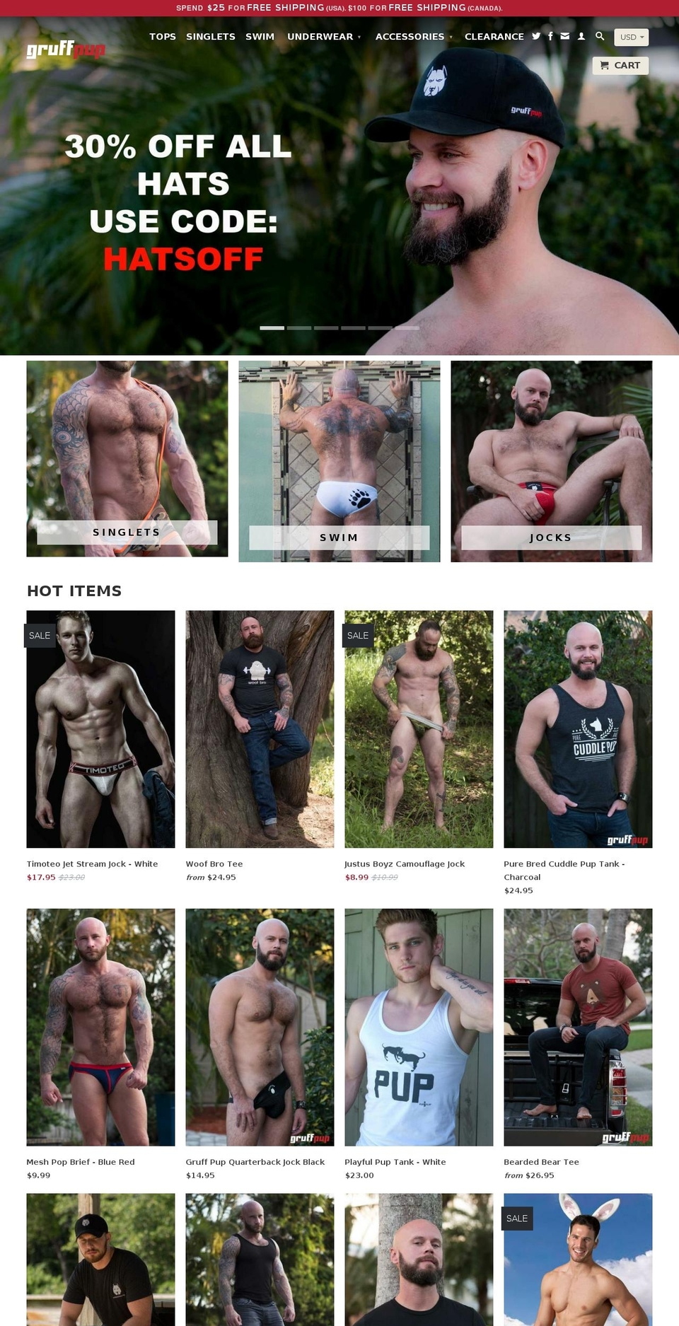 gruffcub.com shopify website screenshot