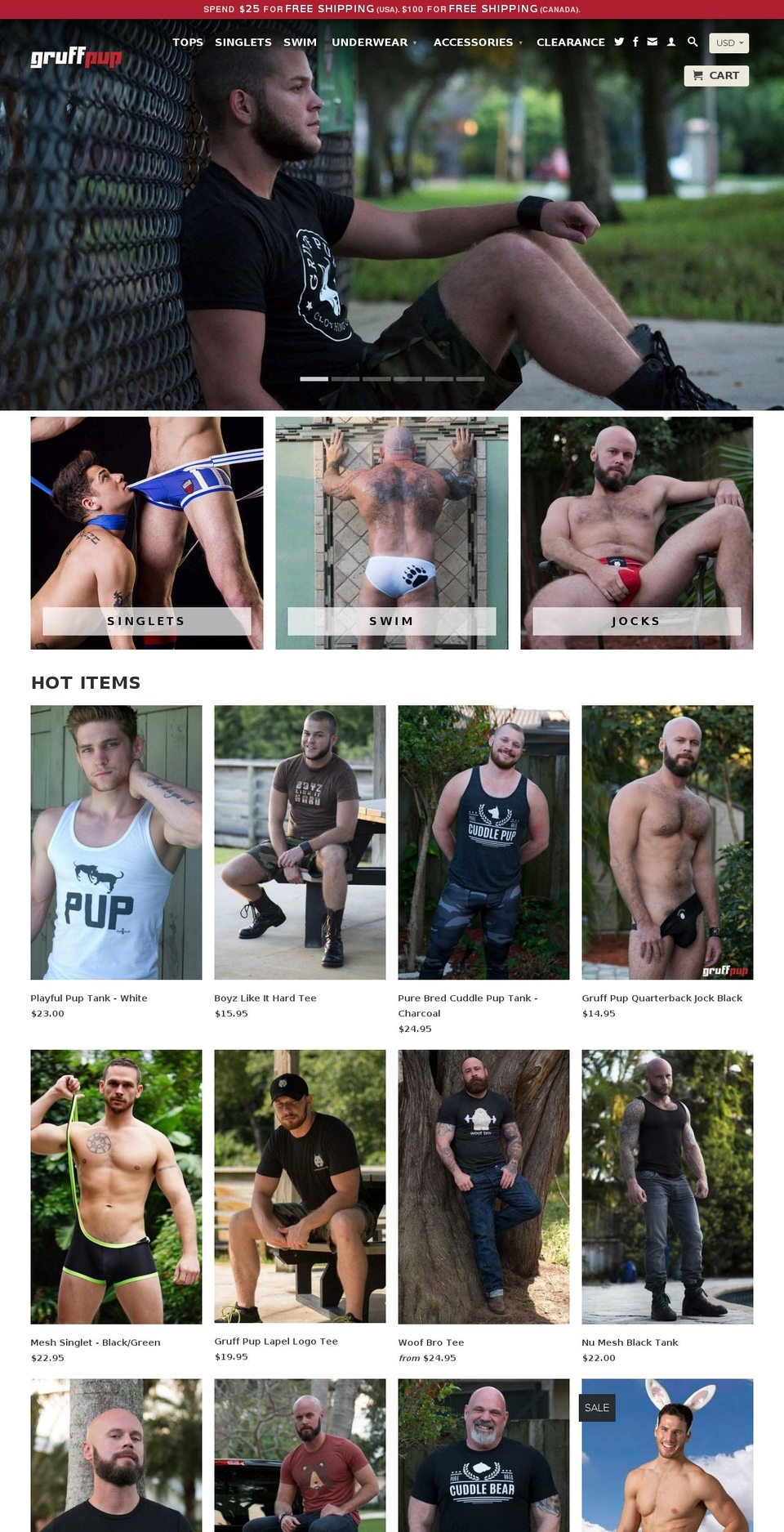 gruffpup.com shopify website screenshot