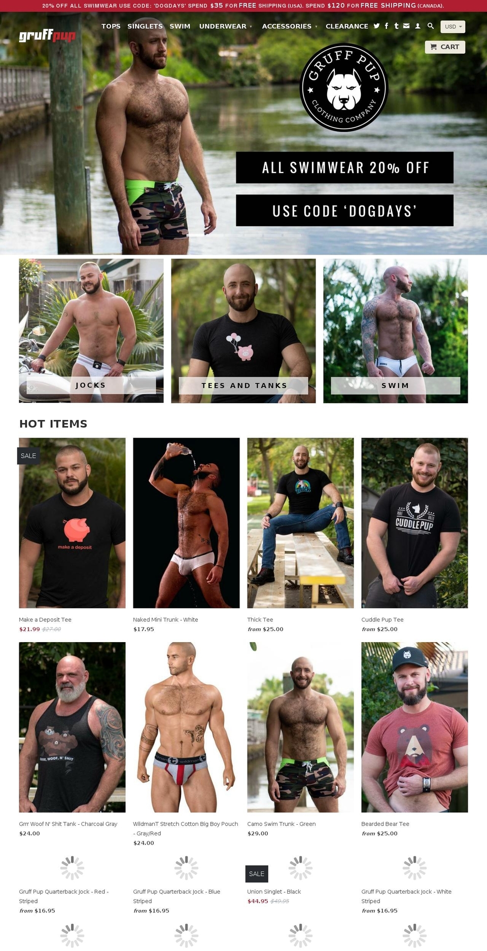 gruffpupstudios.com — Shopify storefront screenshot