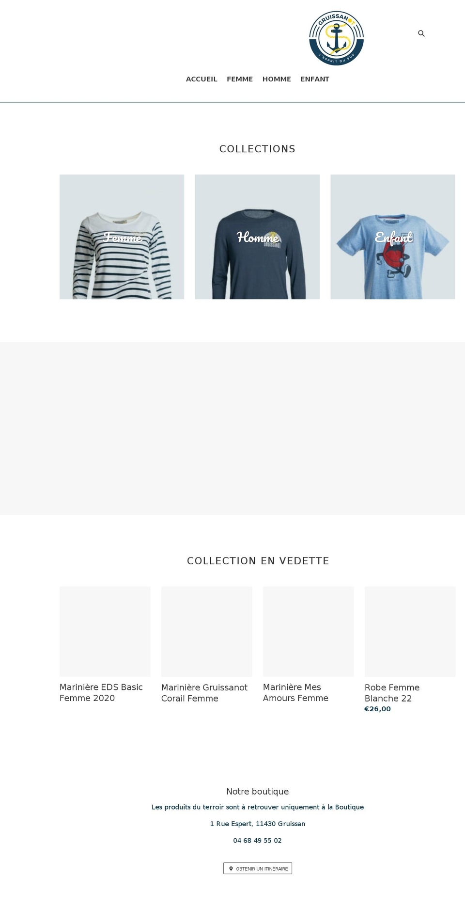 gruissanot.com shopify website screenshot