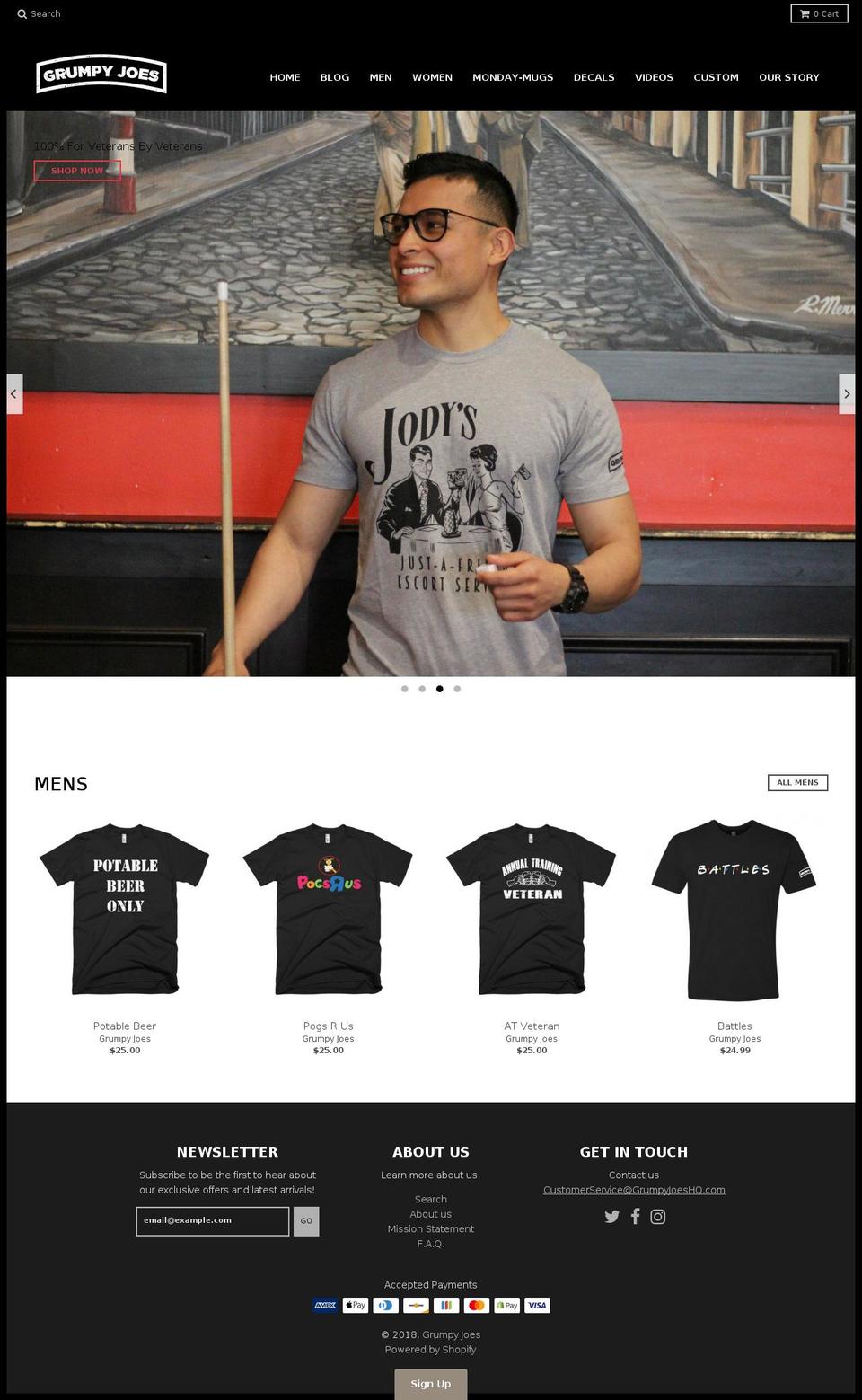 grumpyjoeshq.com — Shopify storefront screenshot