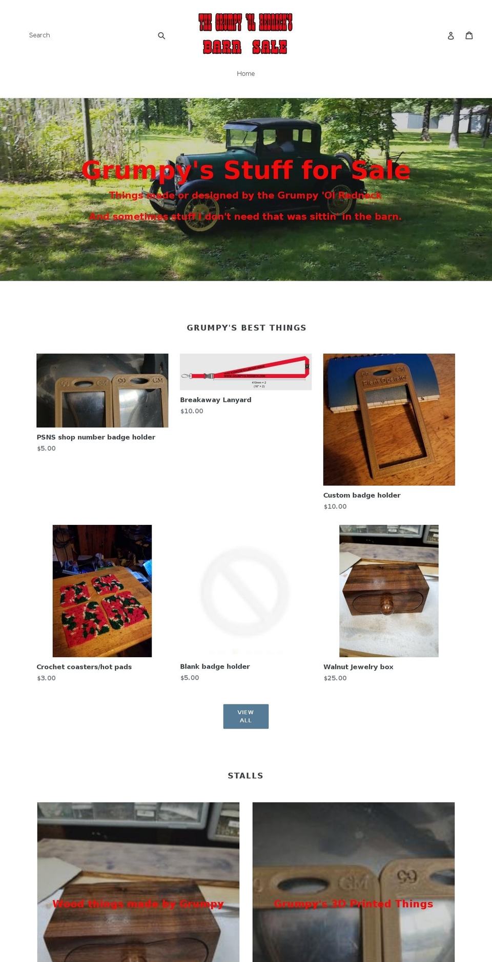 grumpyolredneck.com — Shopify storefront screenshot