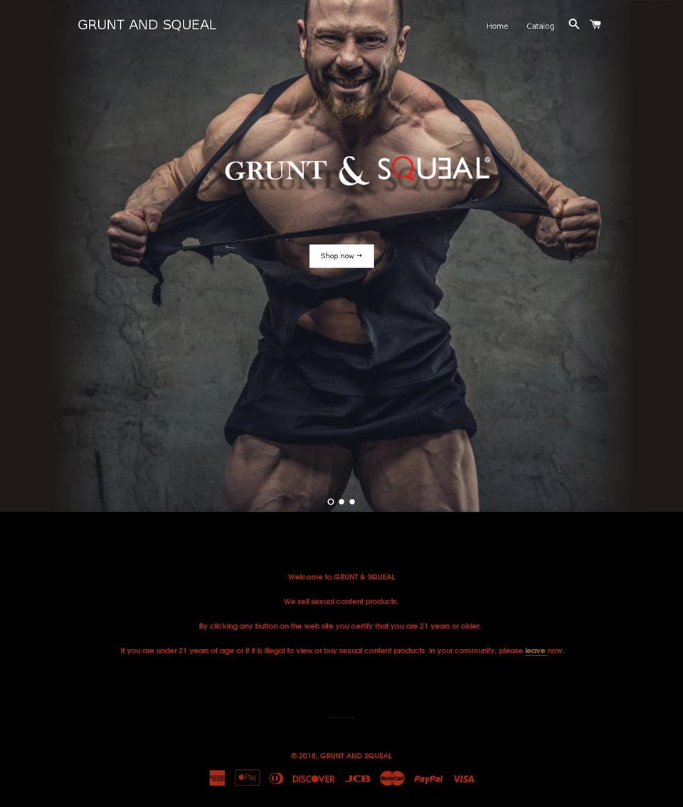 gruntandsqueal.com — Shopify storefront screenshot