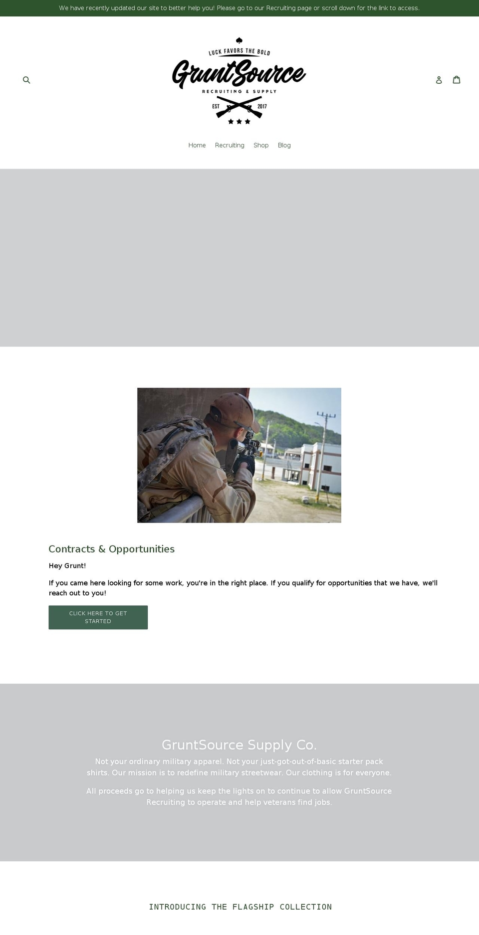 gruntsource.com — Shopify storefront screenshot