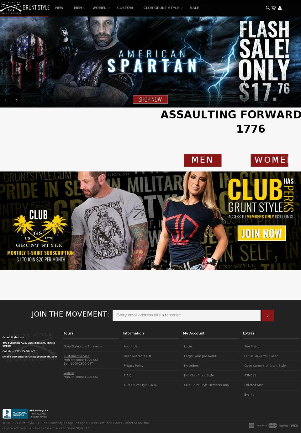 gruntstyle.com shopify website screenshot