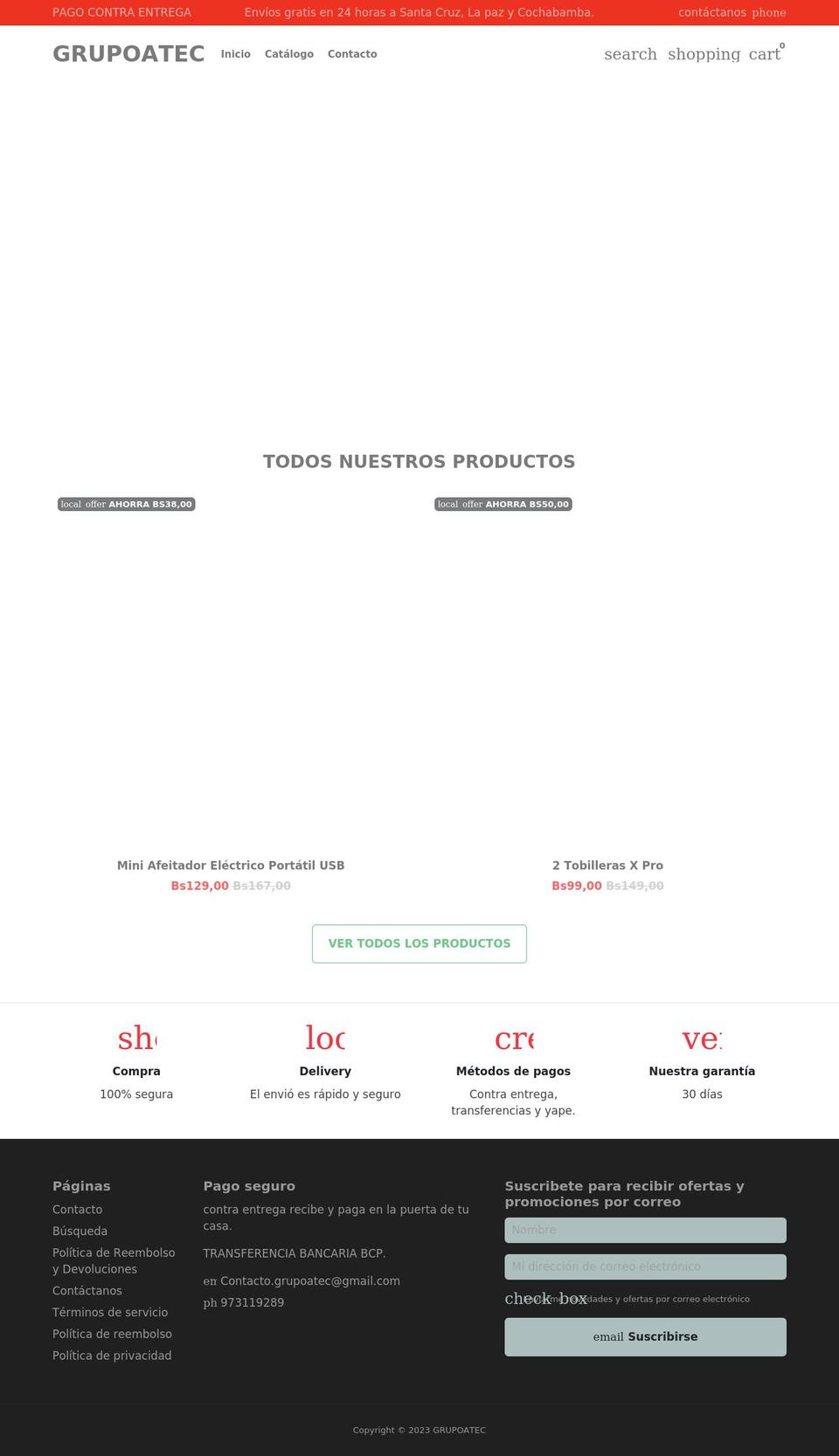 grupoatec.com shopify website screenshot