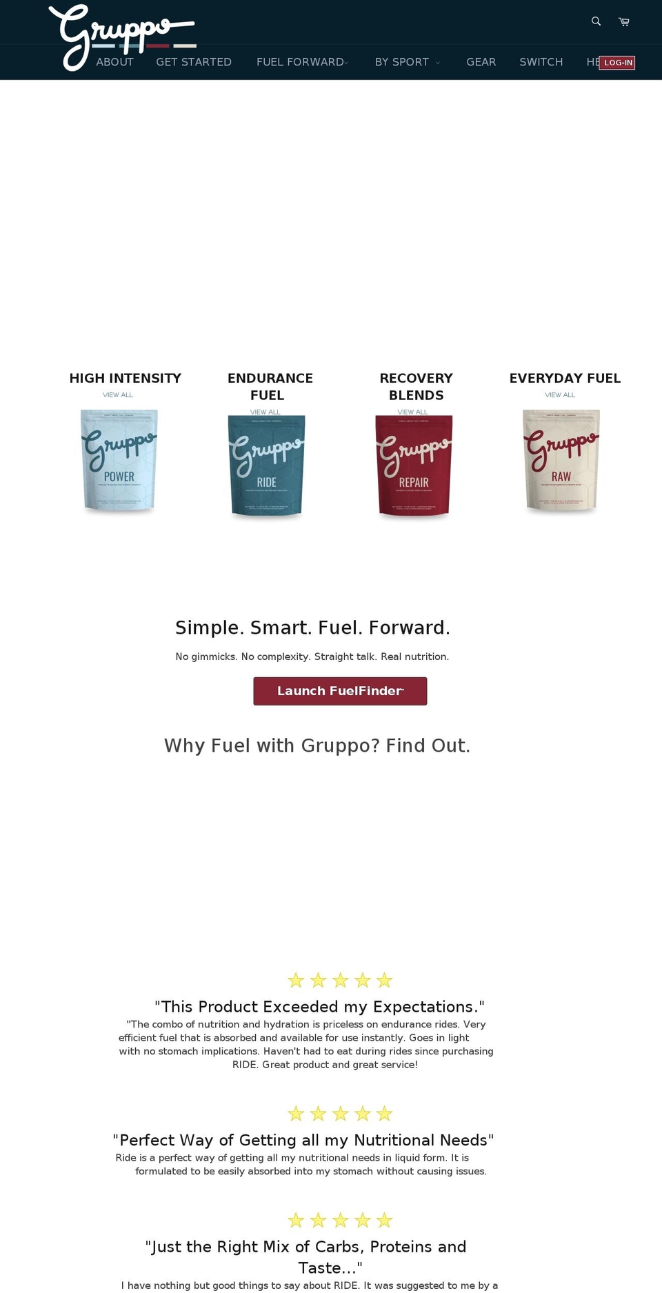 grupponutrition.com shopify website screenshot