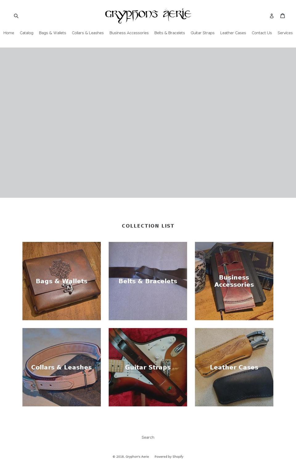 gryphonsaerie.com — Shopify storefront screenshot