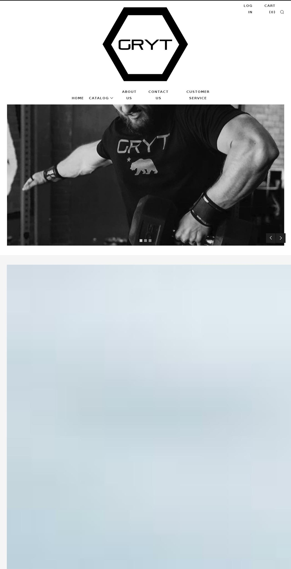 grytfitness.com shopify website screenshot