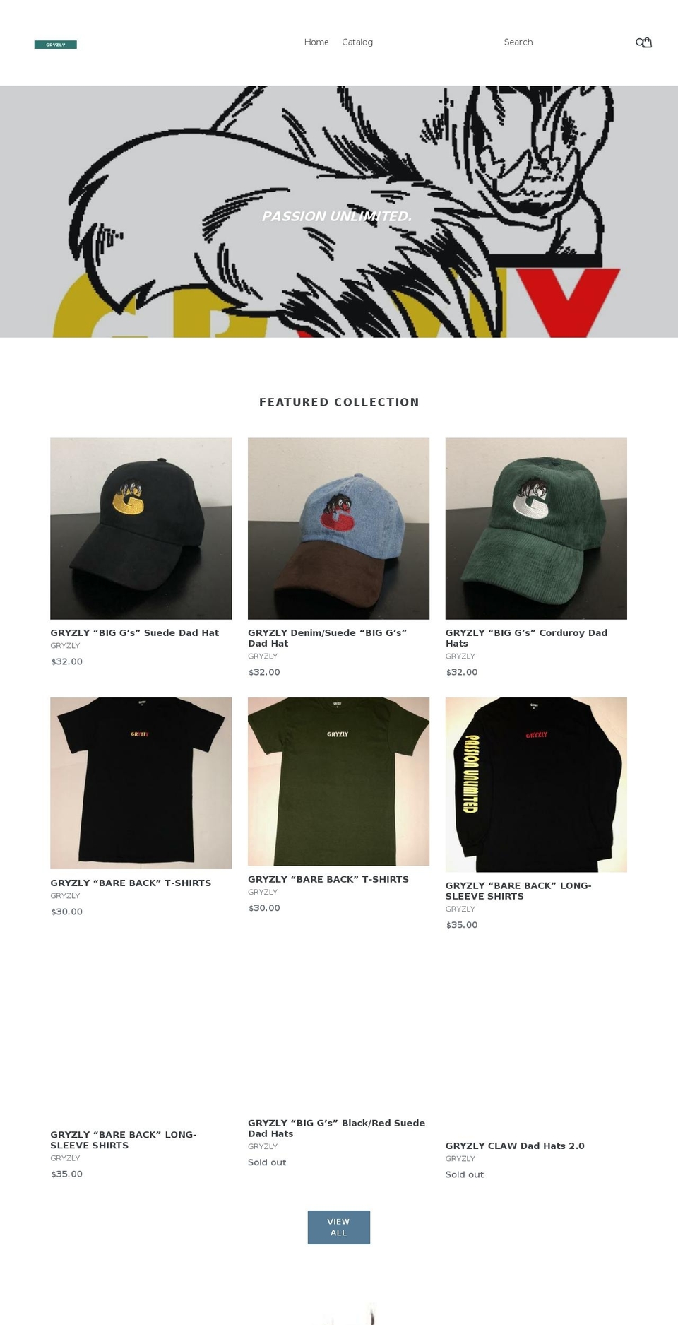 gryzly.com shopify website screenshot