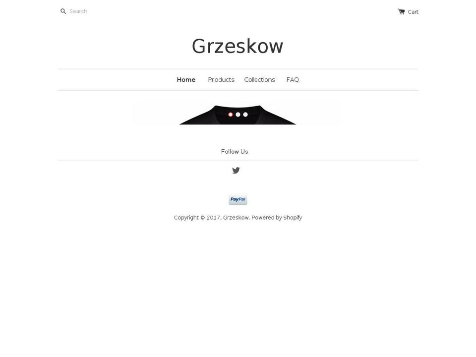 grzeskow.com shopify website screenshot