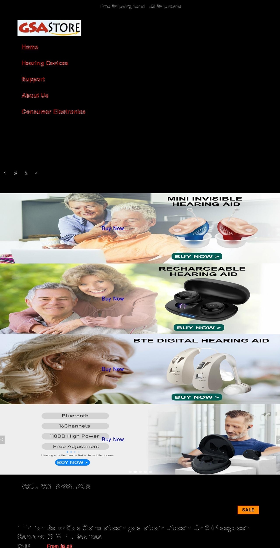 gsastore.com shopify website screenshot