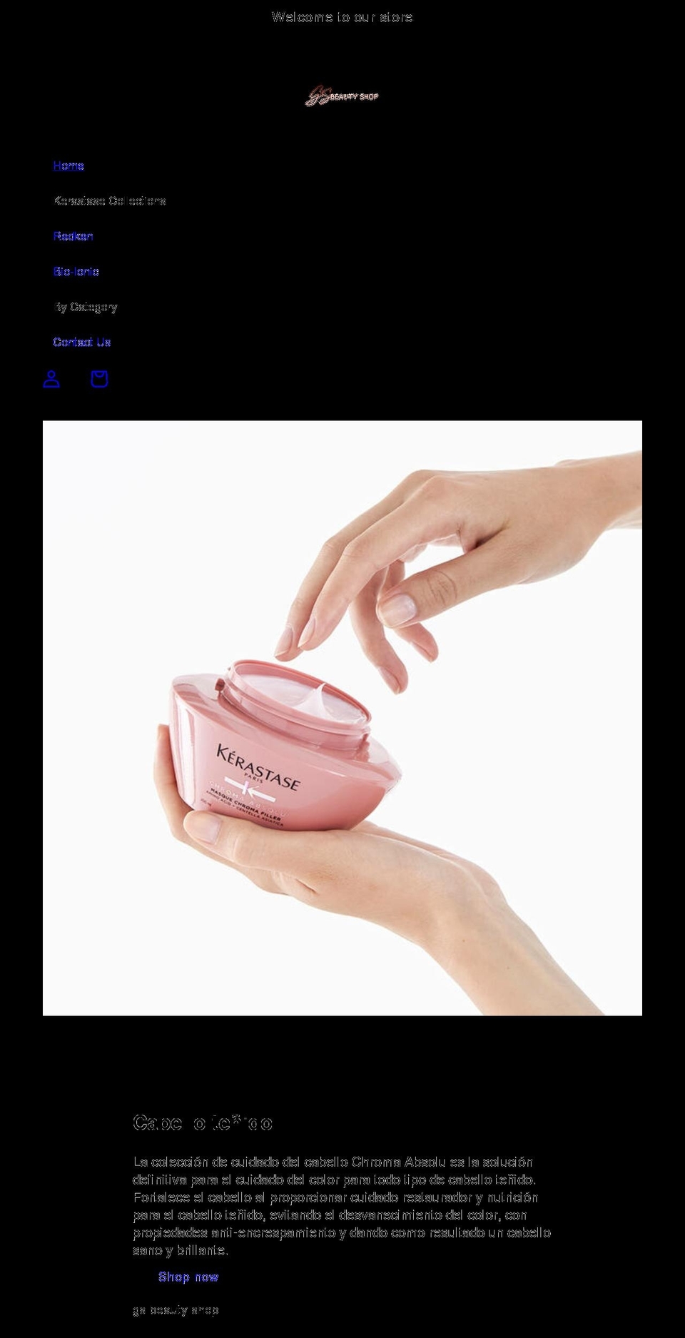 gsbeautyshop.com shopify website screenshot