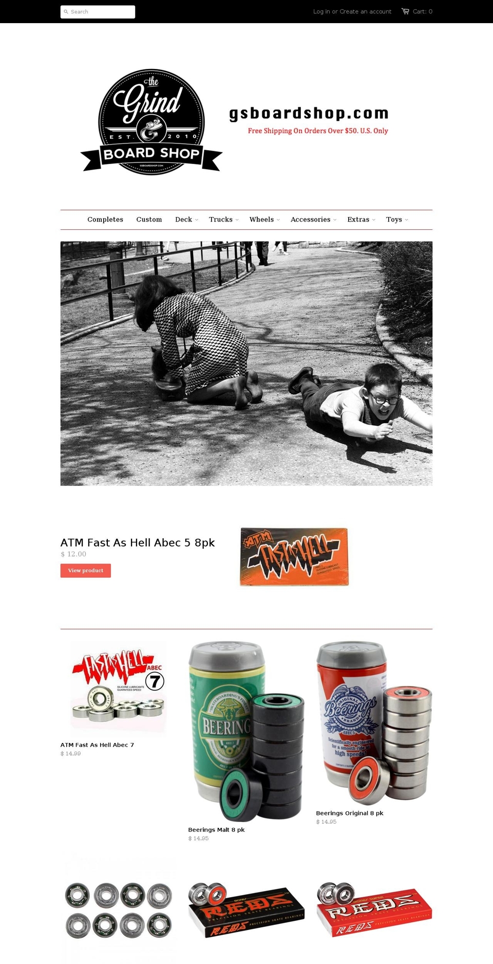 gsboardshop.com shopify website screenshot