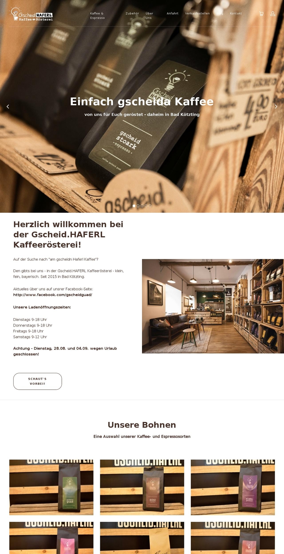 gscheid-haferl.com shopify website screenshot