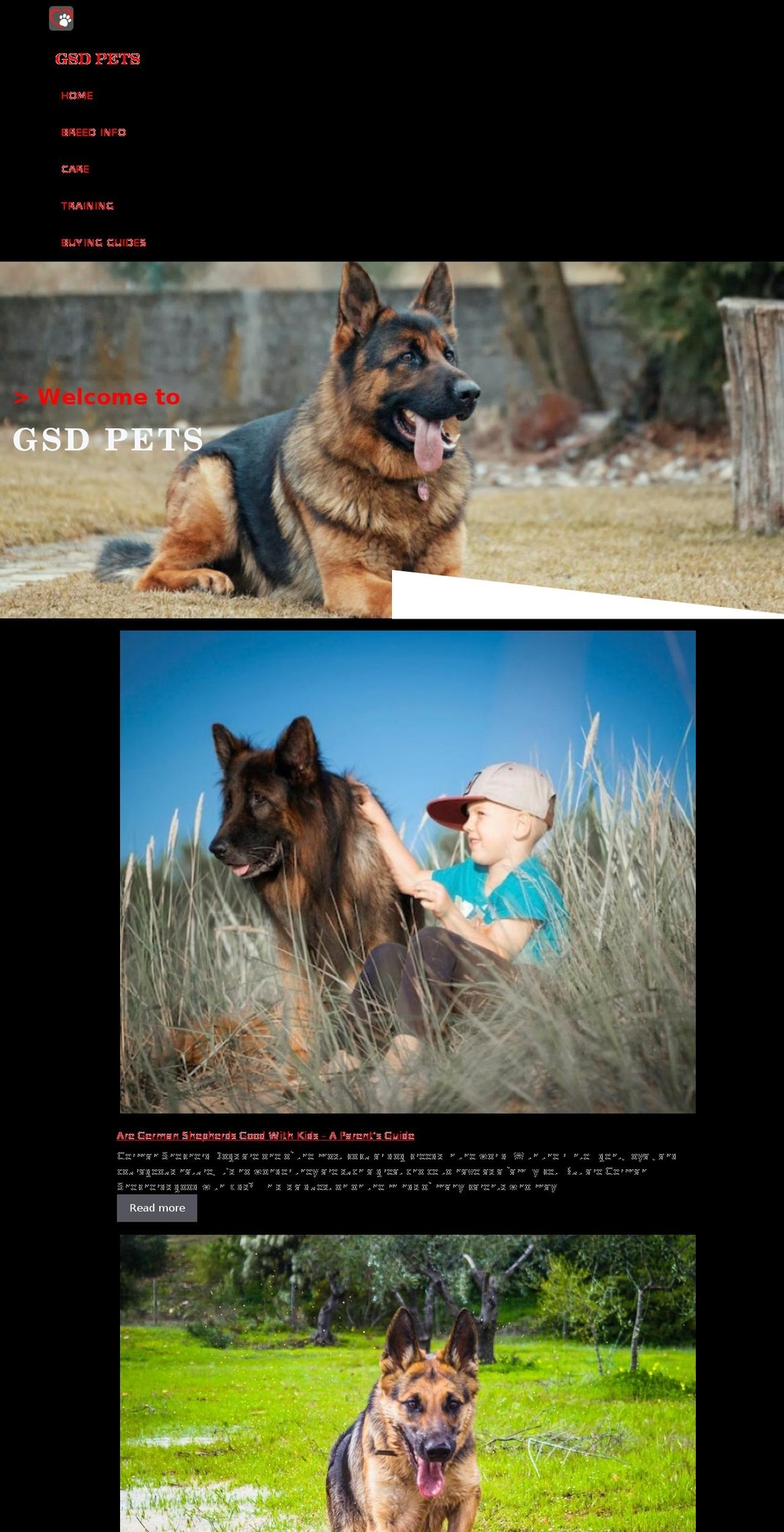 gsdpets.com — Shopify storefront screenshot
