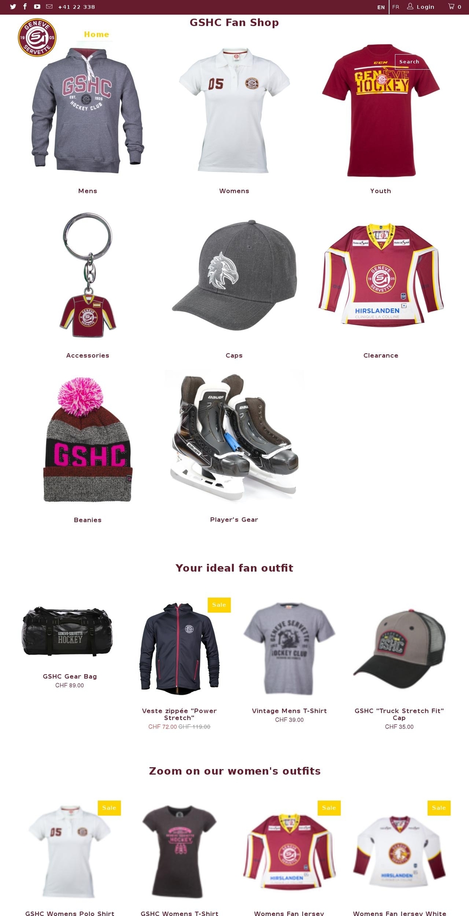 gshcshop.ch shopify website screenshot