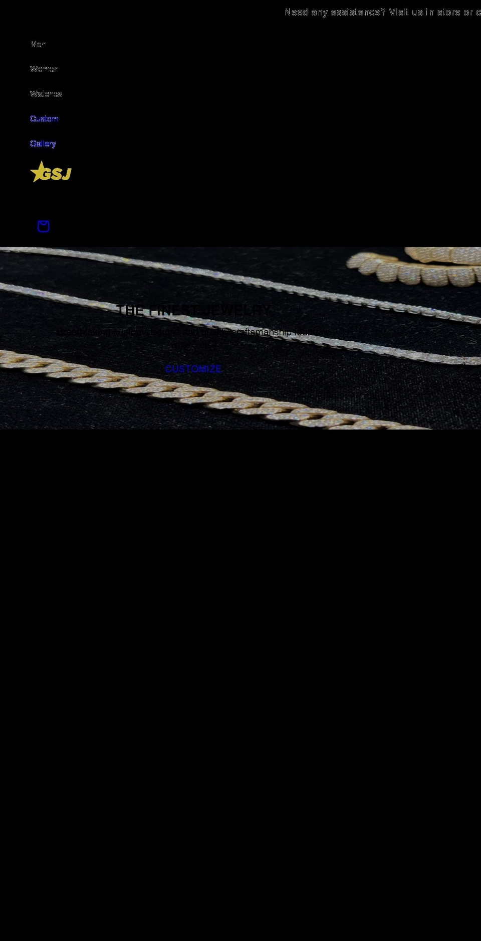gsjewelers.com shopify website screenshot