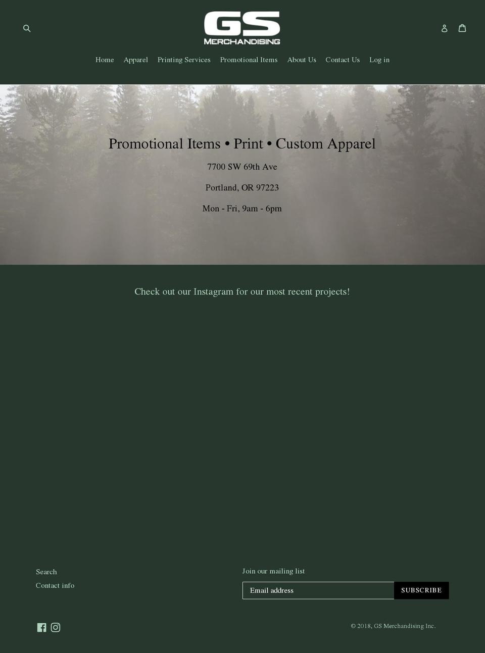 gsmerch.com shopify website screenshot