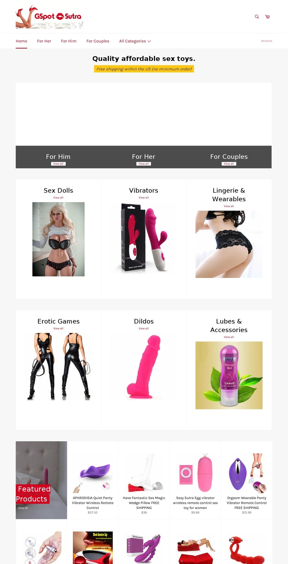 gspotsutra.com — Shopify storefront screenshot