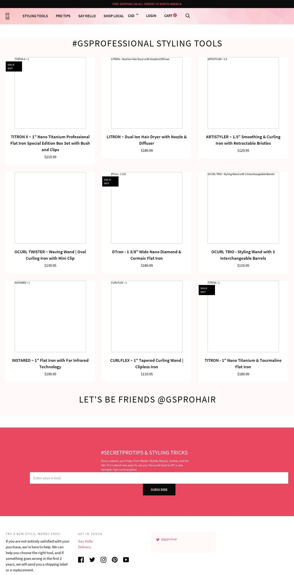 gsprofessional.ca shopify website screenshot