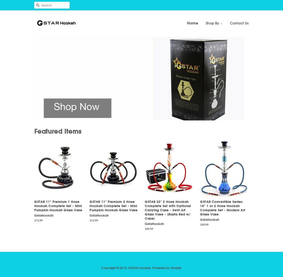 gstarhookah.com — Shopify storefront screenshot