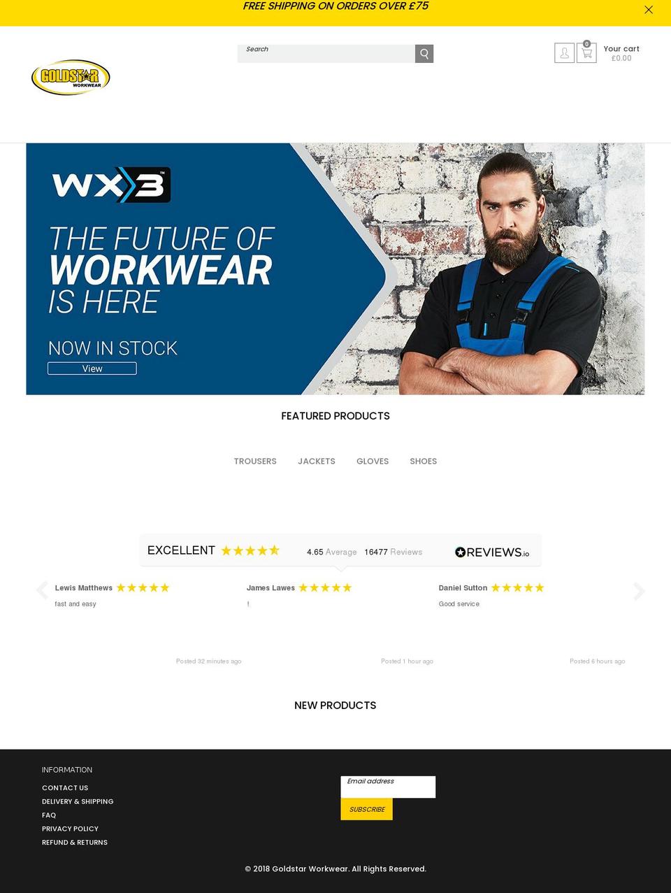 FASTEST Shopify theme site example gsworkwear.biz