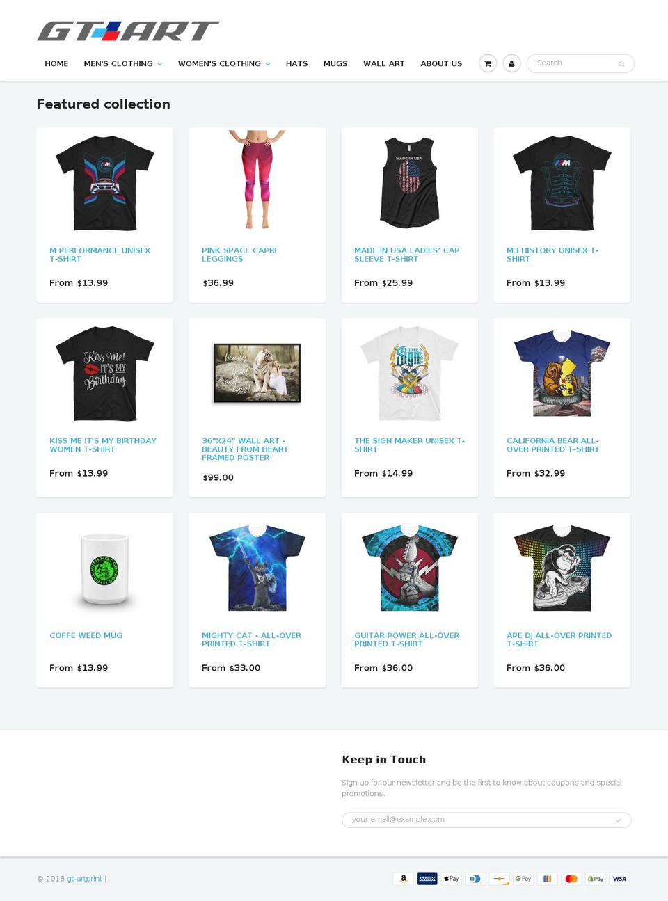 gt-artprint.com — Shopify storefront screenshot