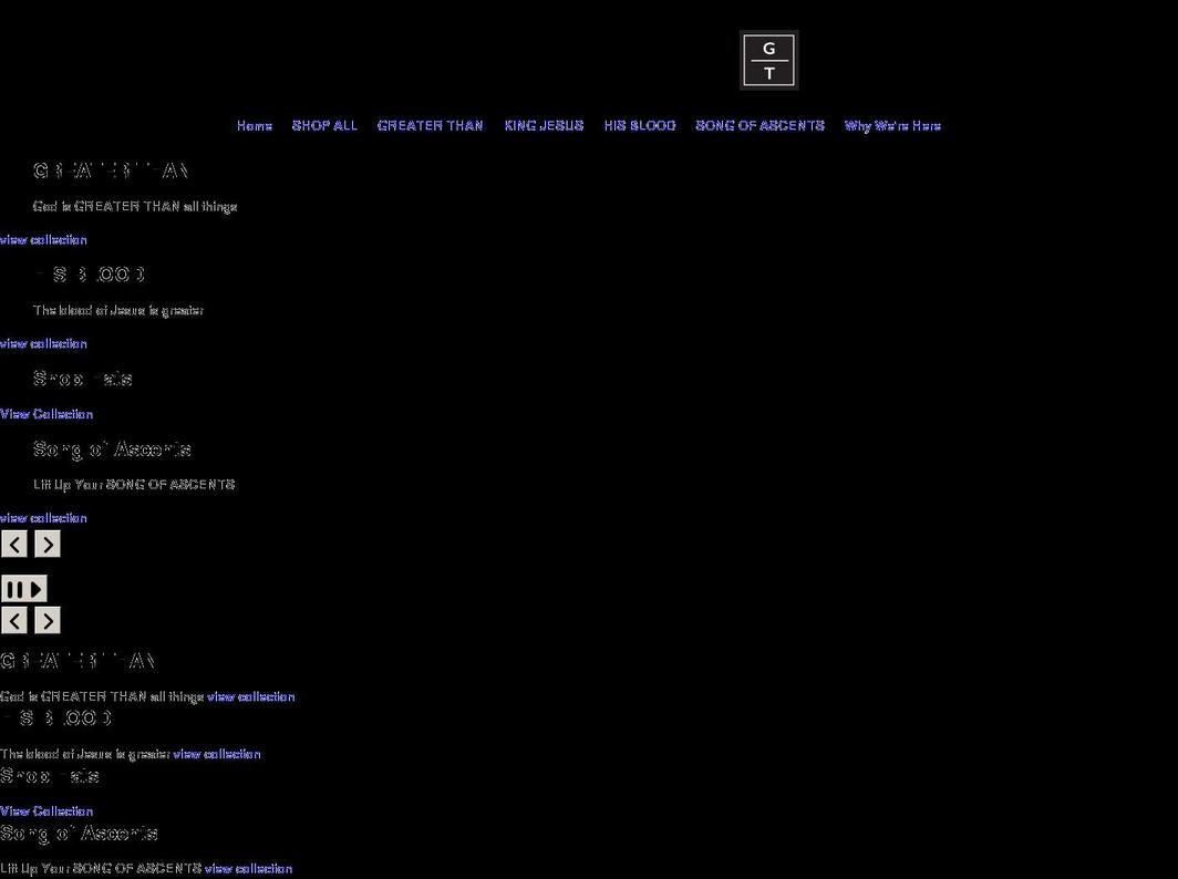 gtchristianclothing.com shopify website screenshot