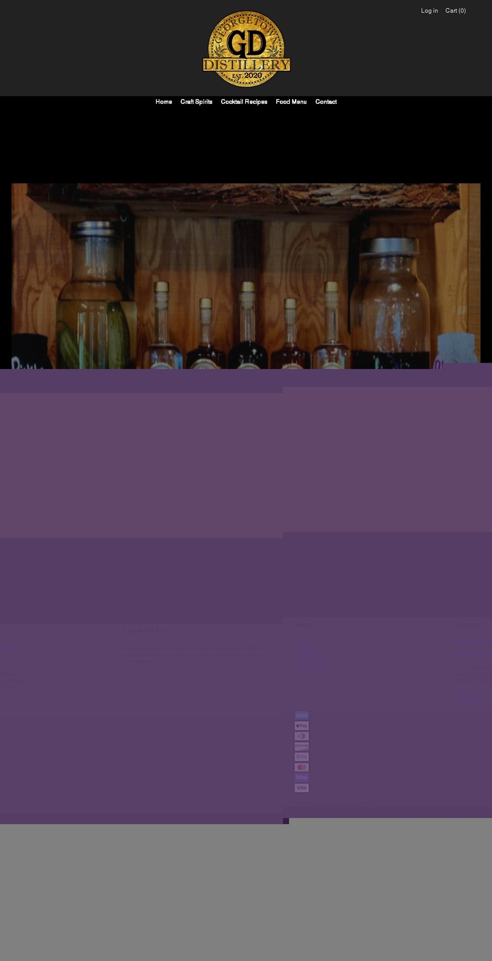 gtdistillery.com shopify website screenshot