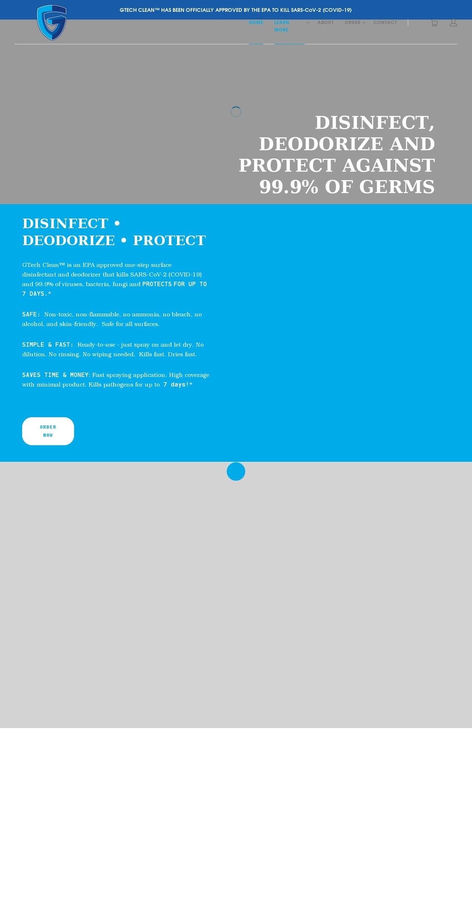 gtechprotection.com shopify website screenshot