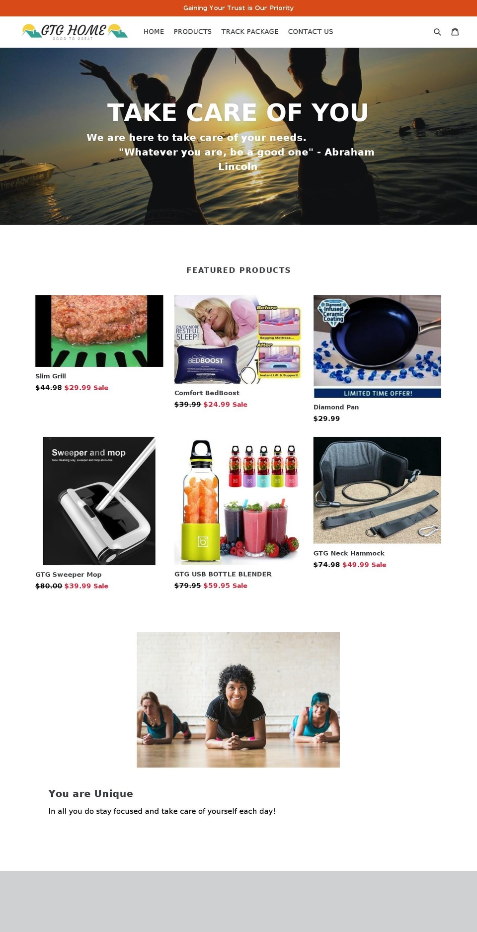 gtghome.com — Shopify storefront screenshot
