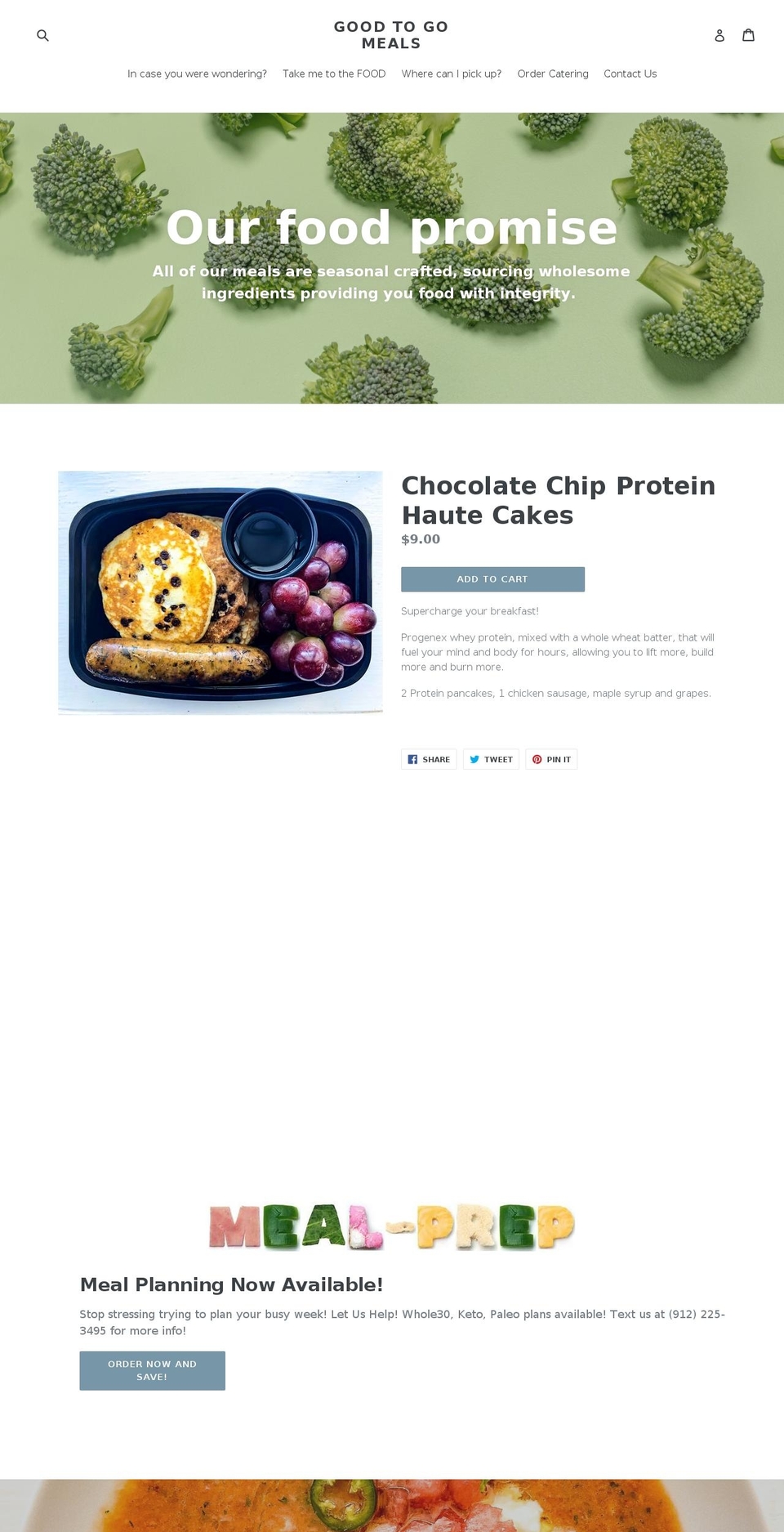 gtogmeals.com — Shopify storefront screenshot