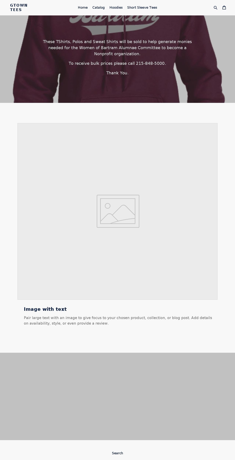 gtowntees.com — Shopify storefront screenshot