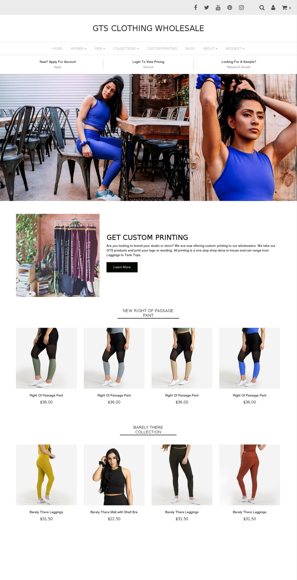 gtsclothingwholesale.com — Shopify storefront screenshot