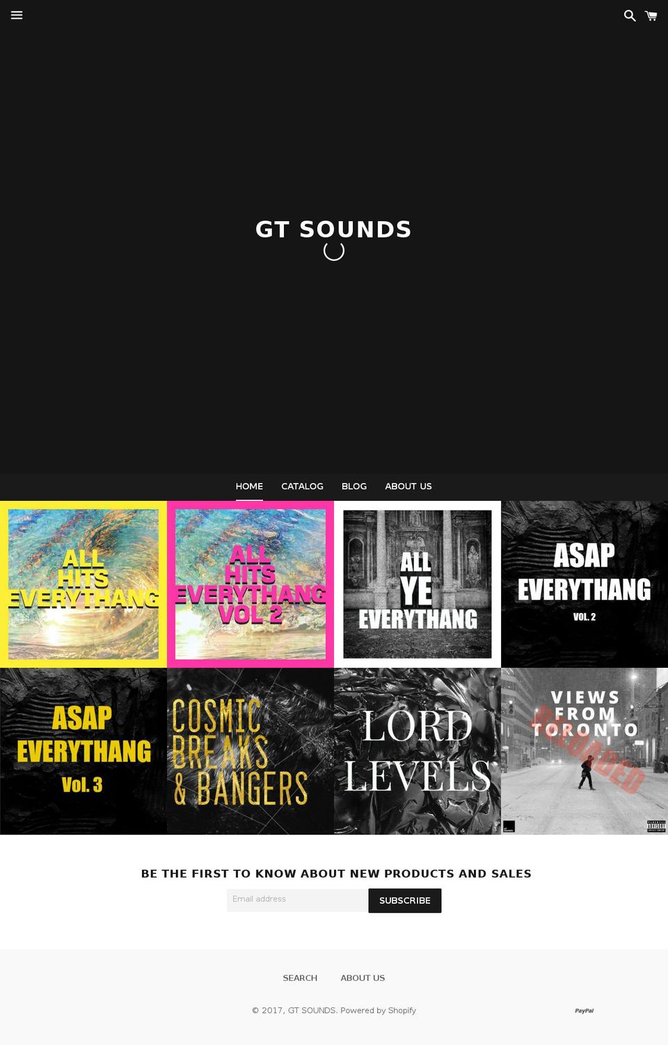 gtsounds.com shopify website screenshot
