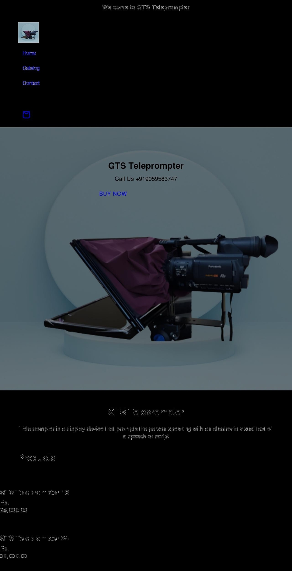 gtsteleprompter.com shopify website screenshot