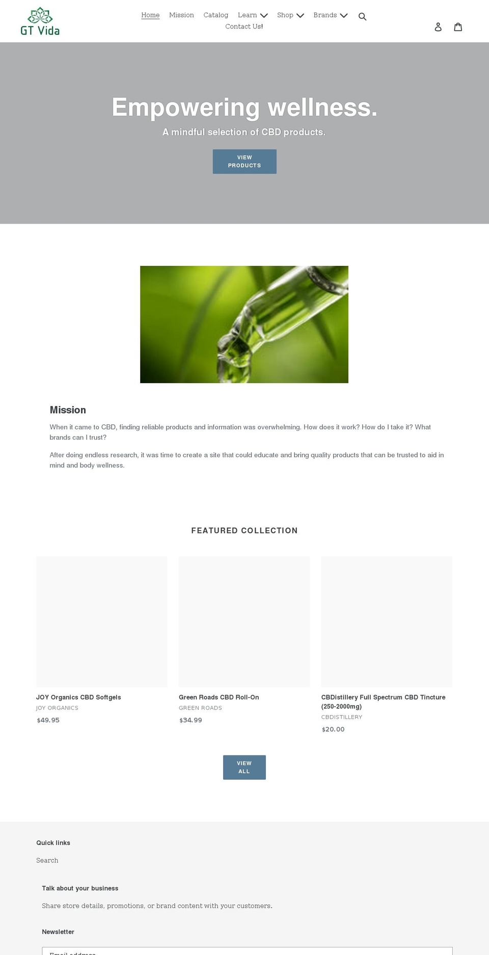 gtvida.com shopify website screenshot