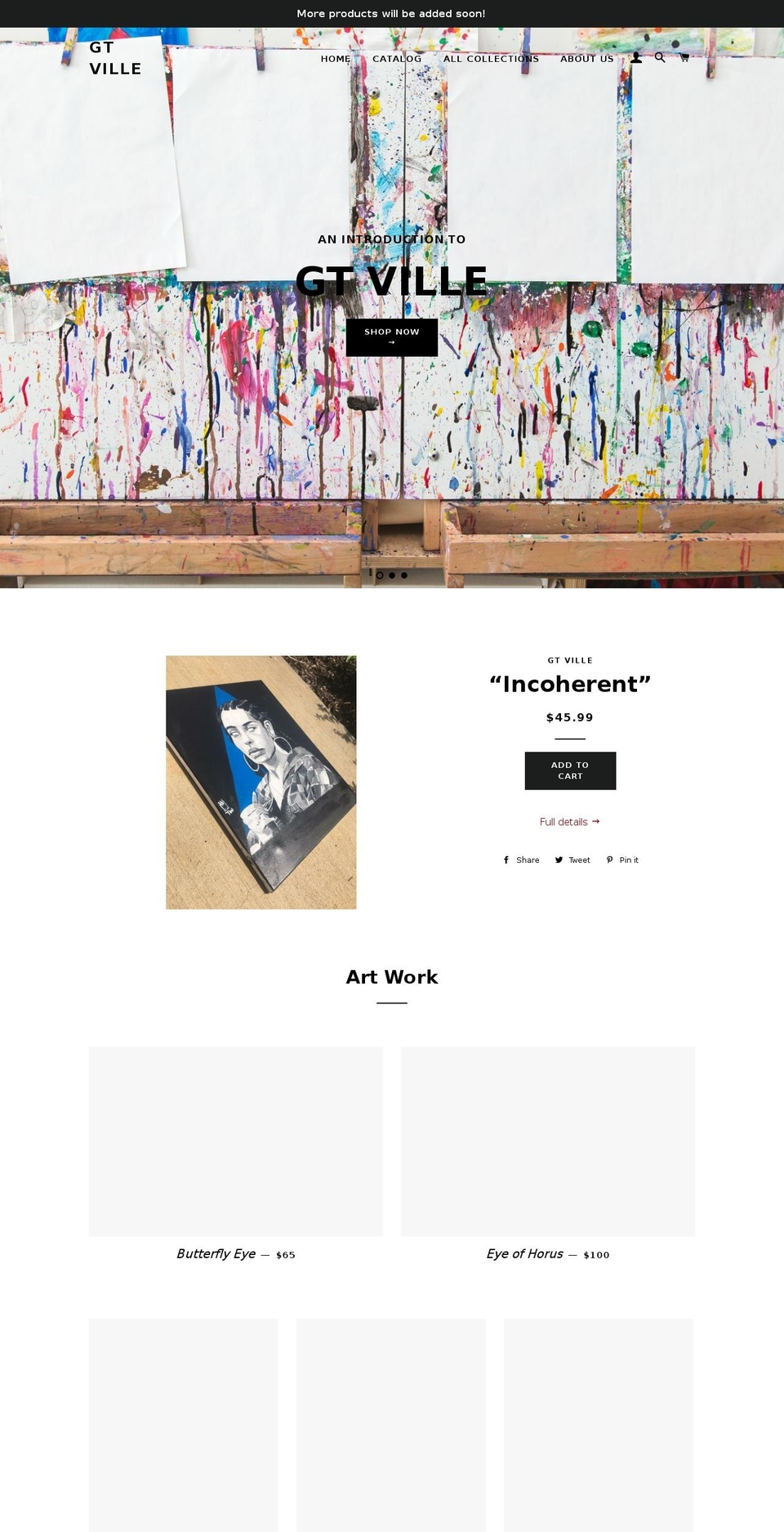 gtville.com — Shopify storefront screenshot