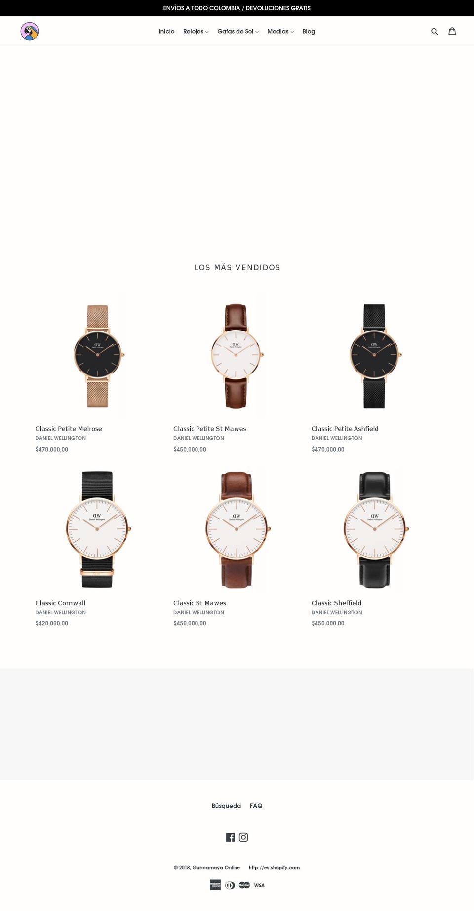 guacamayaonline.com shopify website screenshot