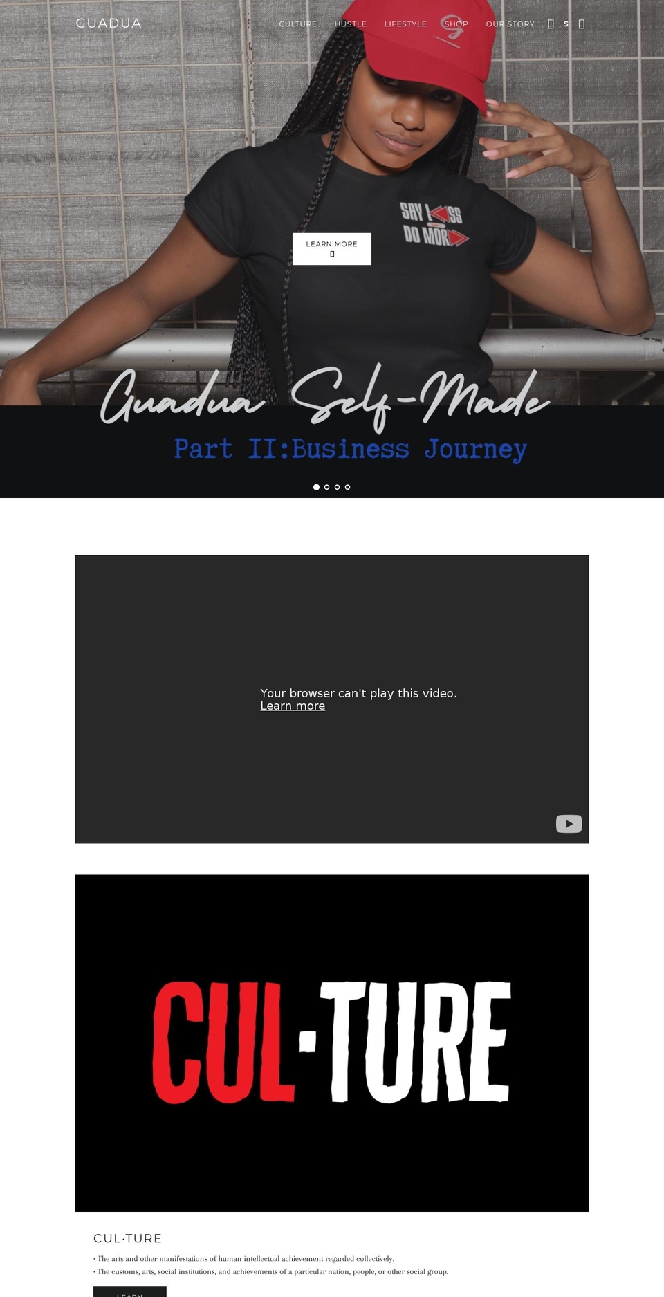 guaduaclothing.com — Shopify storefront screenshot