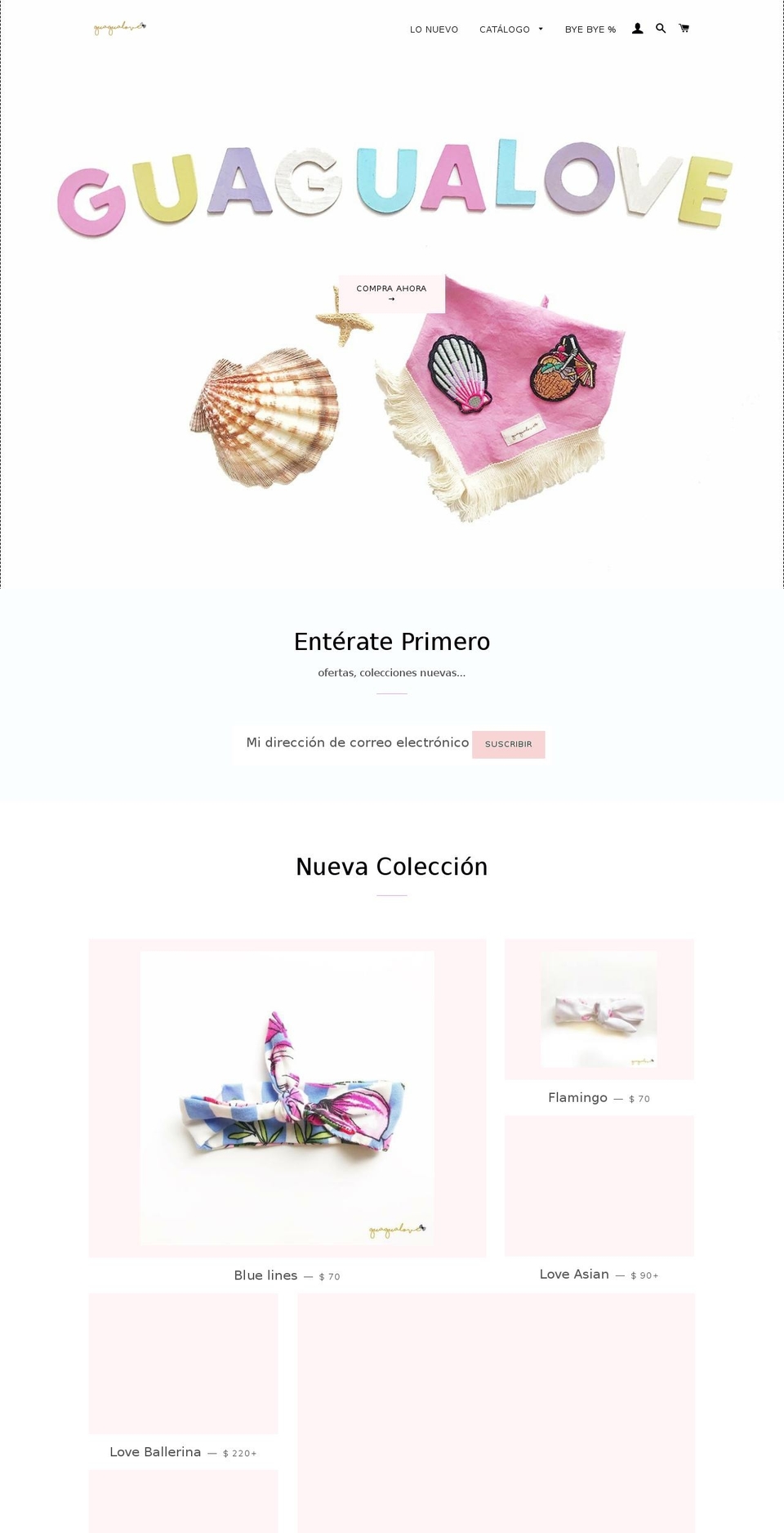 guagualove.com shopify website screenshot