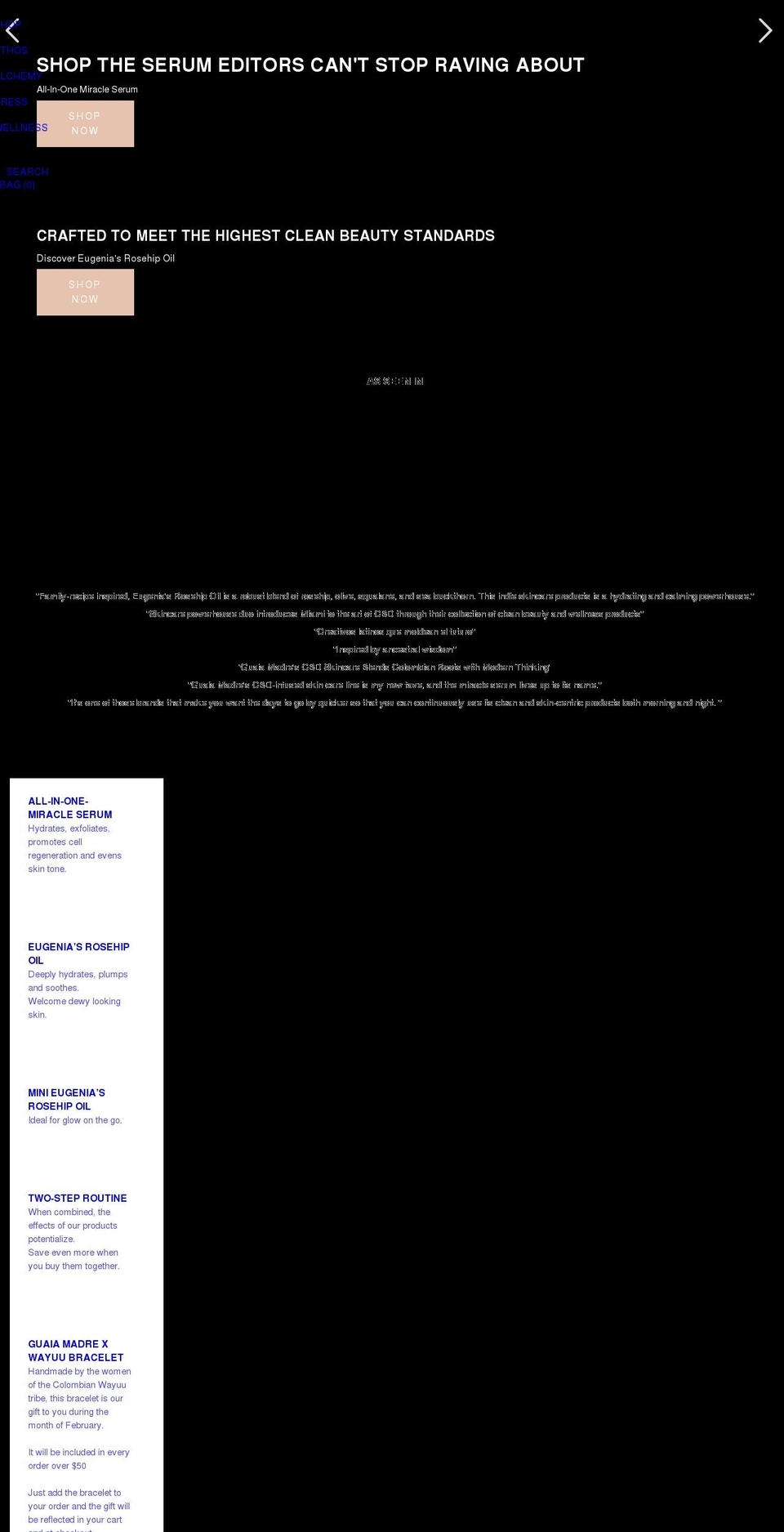 guaiamadre.com shopify website screenshot