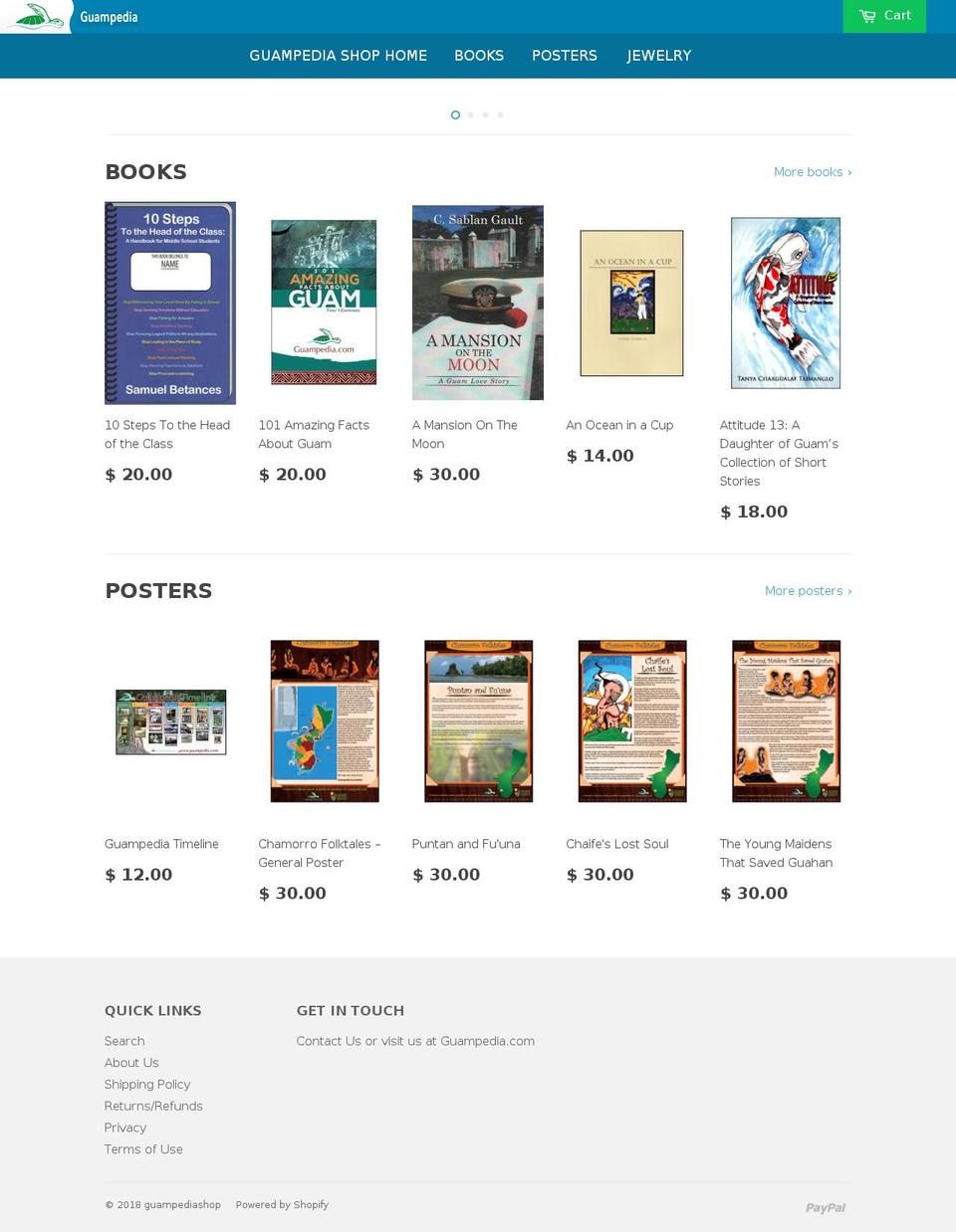 guampediashop.com shopify website screenshot