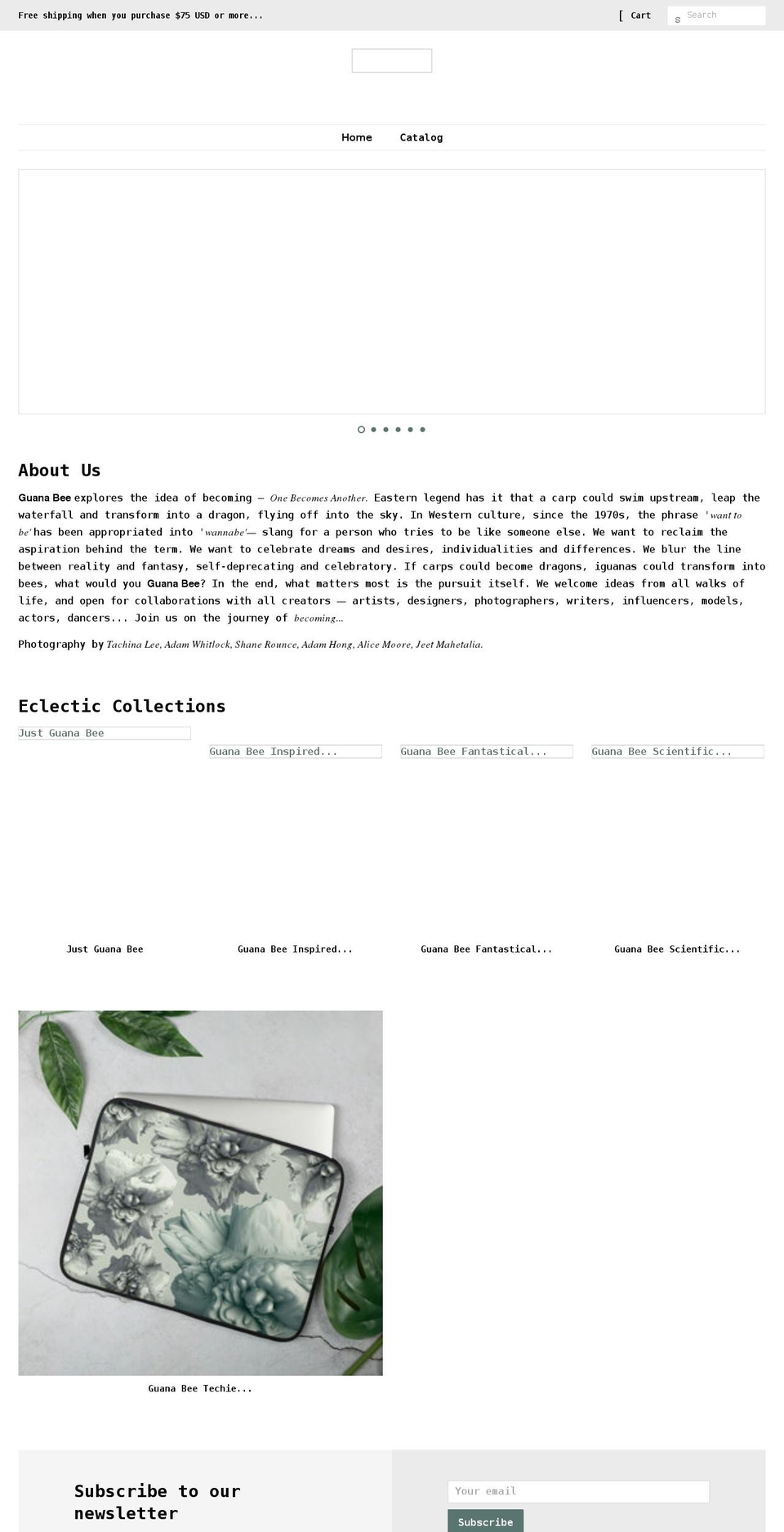 guana-bee.com shopify website screenshot