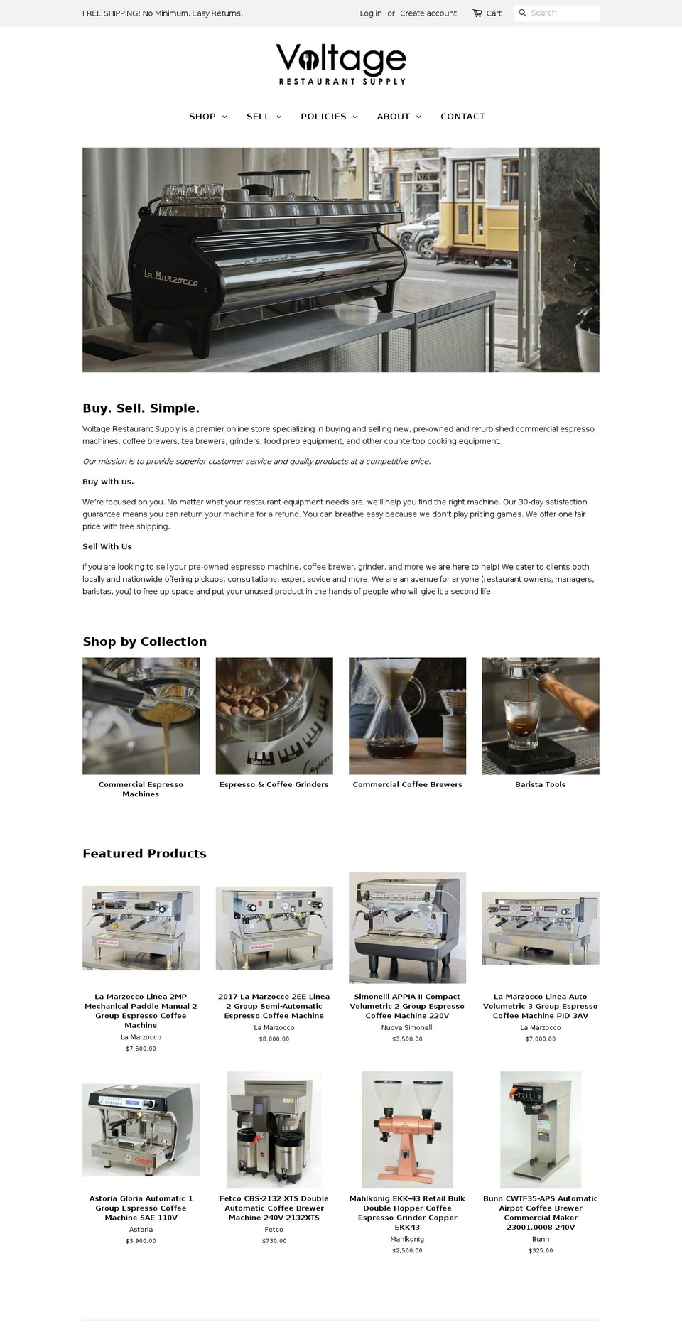guaranteedcommercialequipment.com shopify website screenshot