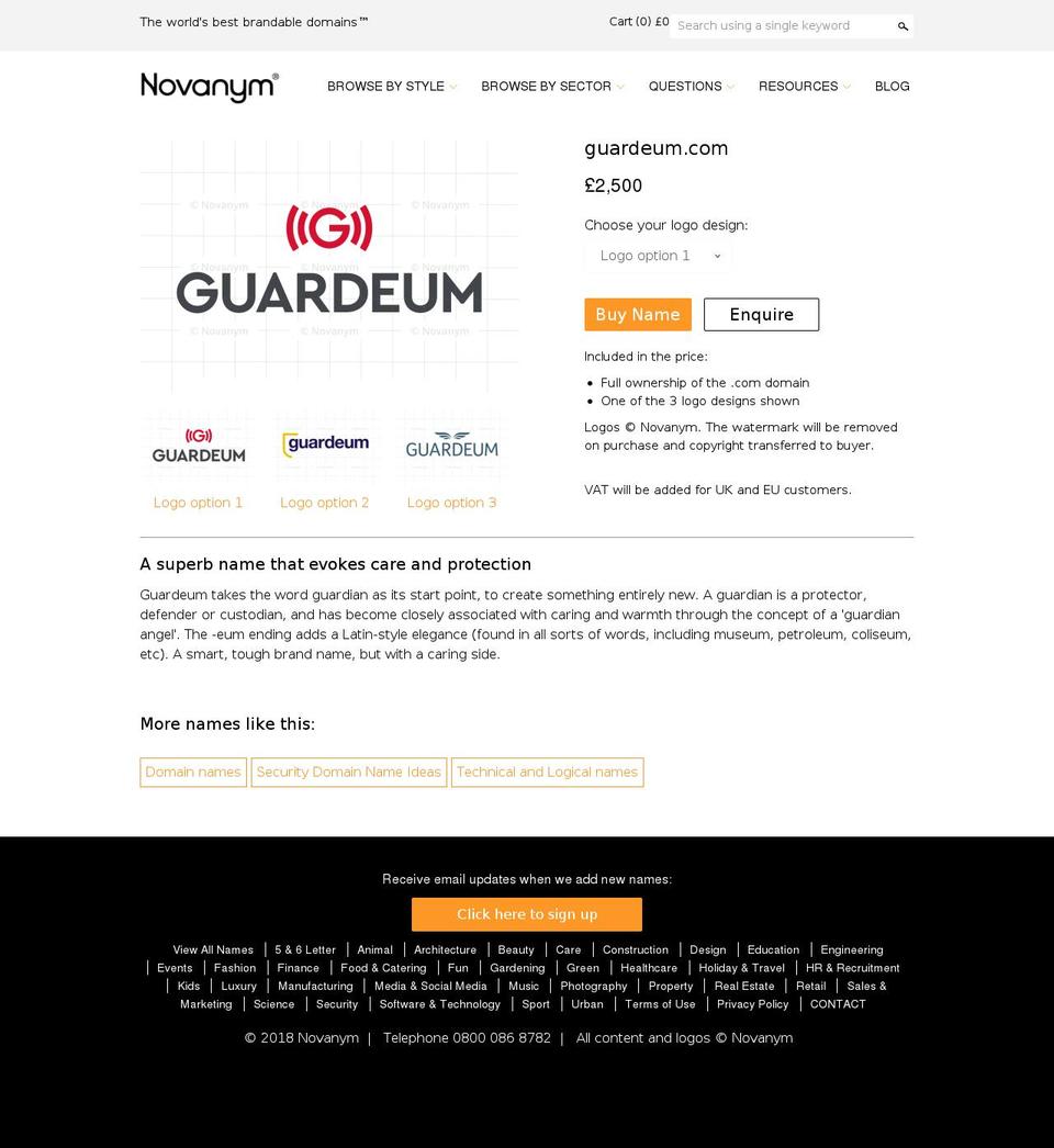 guardeum.com — Shopify storefront screenshot