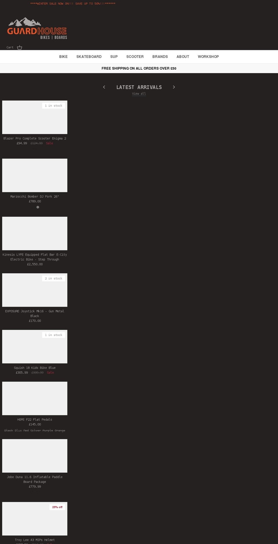 guardhousesports.com shopify website screenshot