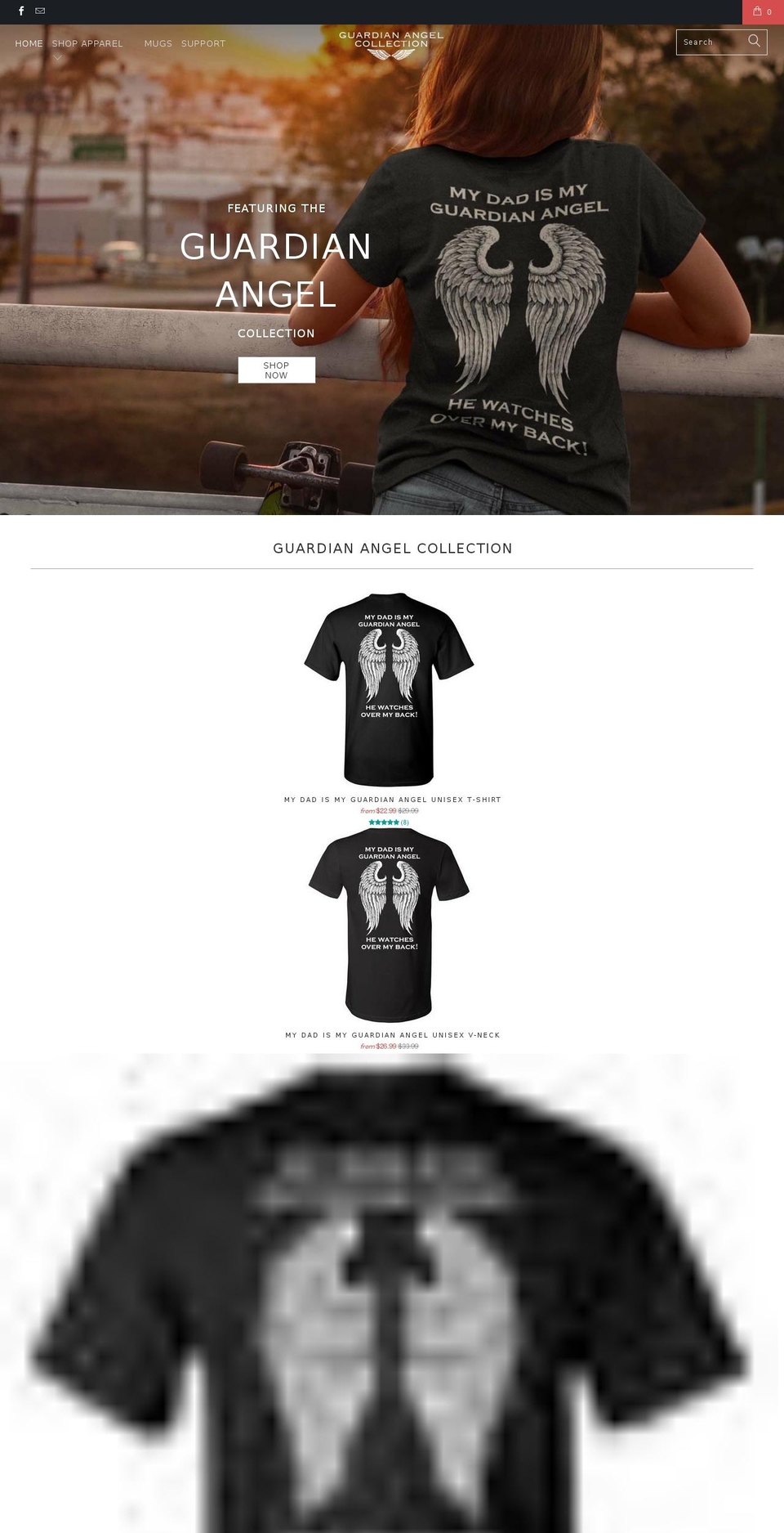 guardianangelcollection.com shopify website screenshot